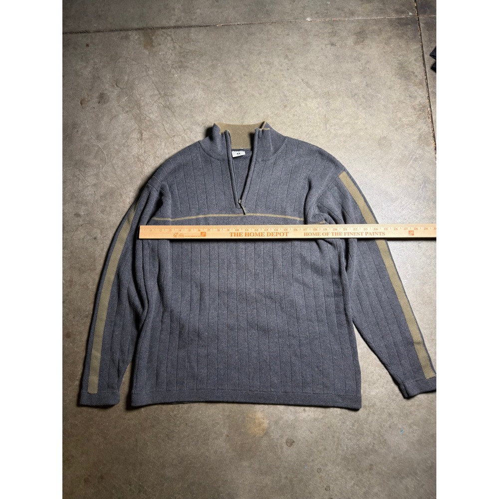Columbia Quarter Zip Sweater Grey Mens Size M